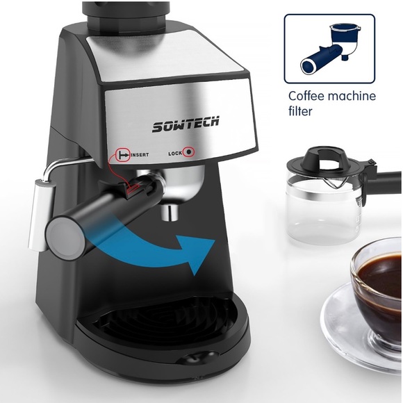 Espresso Machine 3.5 Bar 4 Cup Espresso Cappuccino - Picture 3 of 11